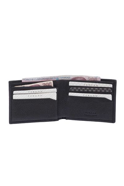 Tergan Navy Blue Genuine Leather Men's Wallet - S1Ce 00001654 -H24