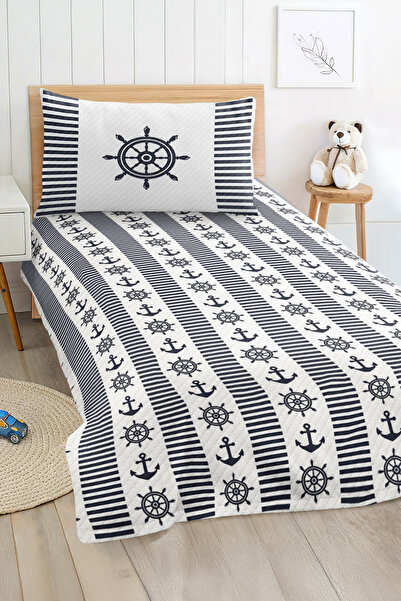 Realhomes Sea Themed Children's and Teenager's Room Pique Set Bedspread with Inner World