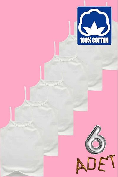 Tezzgelsin Girl's 100% Cotton 6-Piece Premium Combed Cotton Undershirt