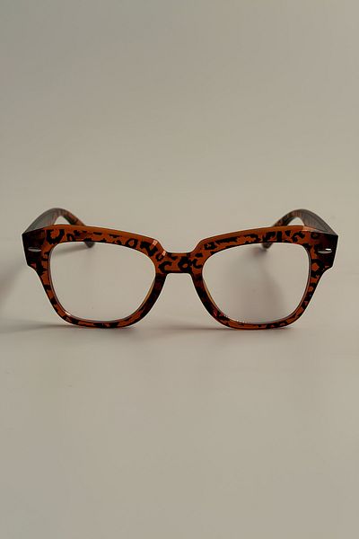 MACERATİ Unisex Vintage Leopard Blue Light Filter Glasses