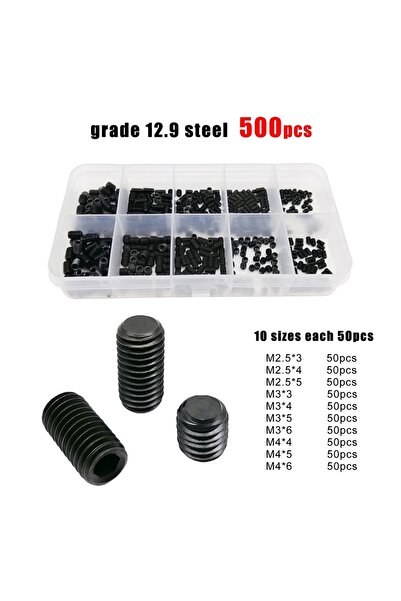 Choice1 فولاذ أسود 500 قطعة 500/1500 M2 M2.5 M3 M4 M5 M6 M8 DIN913 304 فولاذ ...