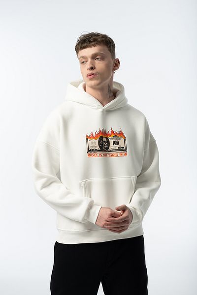 Nhara Unisex Money Is Not Taken Dead Oversize Sweatshirt