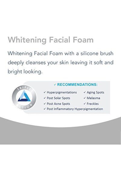 Novaclear Whitening Facial Foam – Silicon Brush Face Wash with Alpha Arbutin - 50 ml
