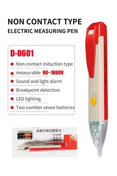 DELIXI Silver Electric Pen High-precision Induced Electric Tester Pen Electroprobe Screwdriver Probe Light