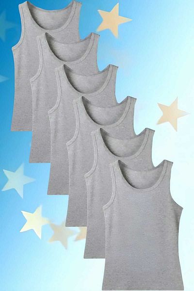 Uniquetrenders Boy's Cotton Combed Cotton 6-Piece Undershirt