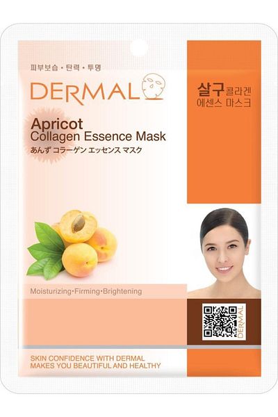 Dermal Moisturizing Firming and Brightening Apricot Extract Collagen Mask 23 Gr