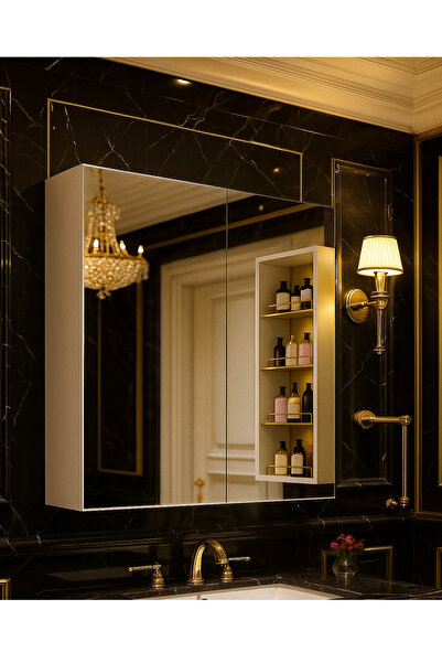 Bygolden Aynalı Raflı Banyo Dolabı