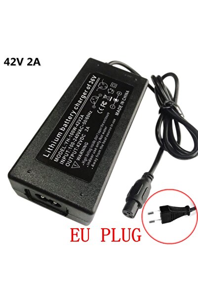 Choice شاحن بطارية ليثيوم عالمي بمقبس أوروبي بقوة 42 فولت و2 أمبير لدراجة سكو...