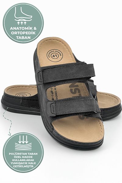 Beınsteps Unisex Orthopedic Anatomical Slippers - Comfortable Sole, Velcro Daily Design