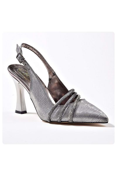 MISS JENA 335 Women's Pointed Stoned Evening Dress Shoes