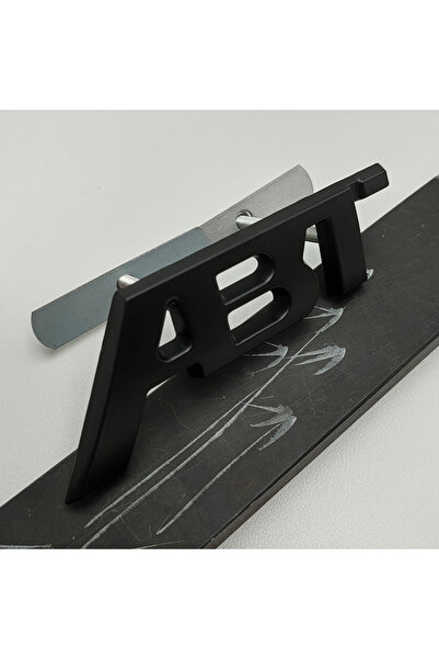 Choice5 شعار ABT ثلاثي الأبعاد معدني مطلي بالكروم الأسود غير اللامع مقاس 80 ×...