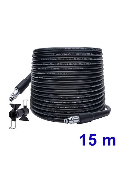 BEAR FORCE 15 M High Pressure Water Cleaning Hose Pipe Pressure Washer Hose 6 10 15 M For Ar Michelin Black & D
