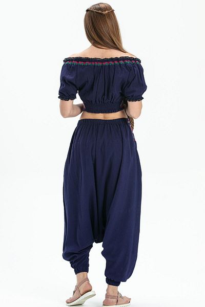 Eliş Şile Bezi Şile Πανί Latin Summer Αυθεντικό Shalwar Purple