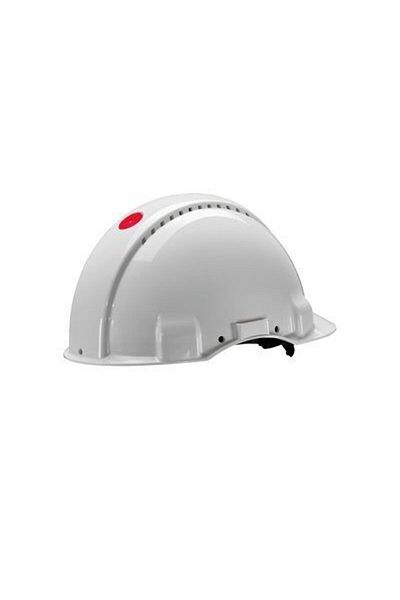 3M G3000Nvi White Helmet Uvicator Latched Ventilated Plastic Sweatband