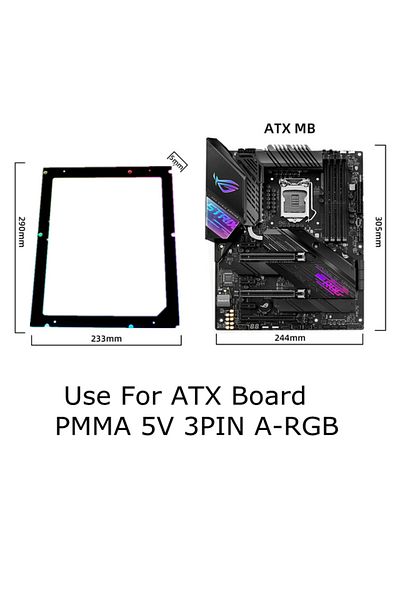 Flying Elephant لوحة أم للكمبيوتر ATX بإضاءة خلفية RGB وإطار لوحة خلفية Symphony 5 فولت Argb Sync لـ ATX Matx Itx Mobo G
