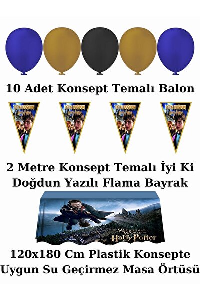 Harry Potter Hogwarts Afişli 16 Kişilik Doğum Günü Parti Malzemeleri Süsleri Seti