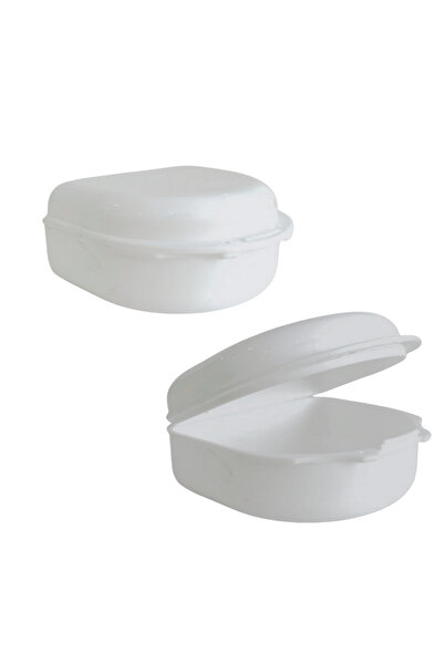 POLYWAX Küçük Boy - Beyaz Diş Protez Kutusu 2 Adet -