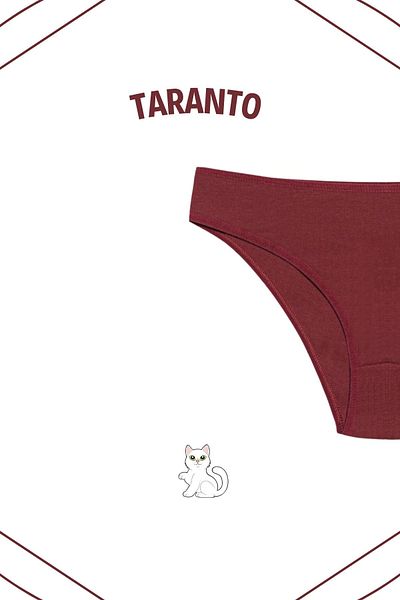 MİSTİRİK Ψηλόμεσο αεριζόμενο ριμπ Taranto Model Slip εσώρουχο - Βουργουνδία Χρώμα