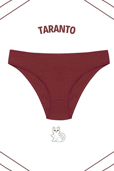 MİSTİRİK Ψηλόμεσο αεριζόμενο ριμπ Taranto Model Slip εσώρουχο - Βουργουνδία Χρώμα