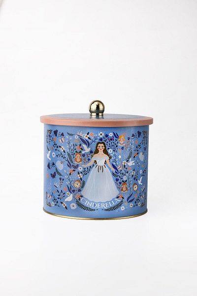 EVLE Tales Patterned Food Storage Container - Metal Storage Container 17.5 Cm X 15.5 Cm Er146-u9