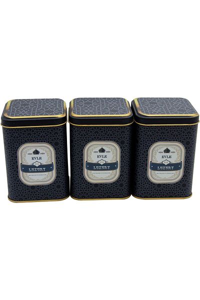 EVLE Erb25v2 Square Metal Storage Container 87x87x125, Set of 3, Trellis