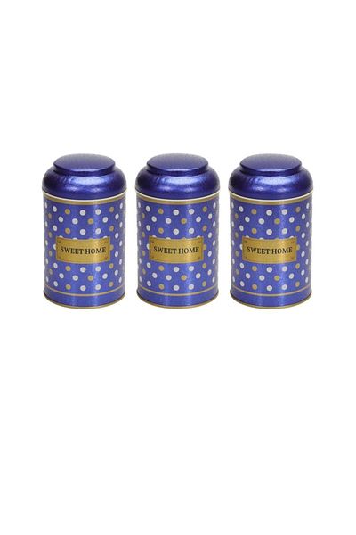 EVLE Efb0469 Cylinder Storage Container Ø105 Set of 3, Point Blue