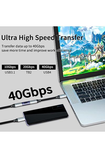 Choice 1pcs Usb4.0 Thunderbolt3 40gbps Type C Female To Type C Female Coupler Adapter For Super Fast Charge