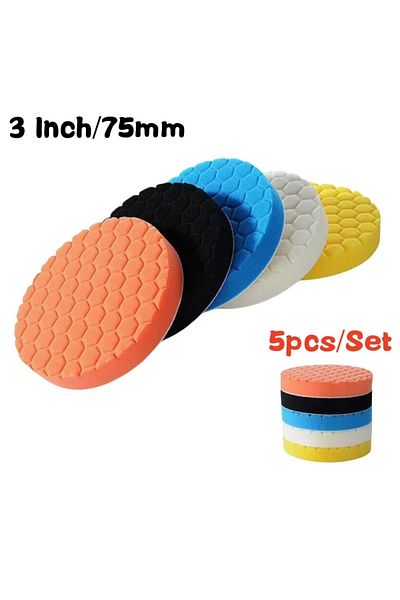 Choice 3 Inch 3/4/5/6/7inch 5pcs Car Polishing Pad Kit Set Self-adhesive Buffing Waxing Sponge Wool Wheel P