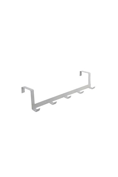 Choice 12 Inch White 1pcs Space-saving 5-hook Door Hanger - Easy Install, Contemporary Style, Durable Stora