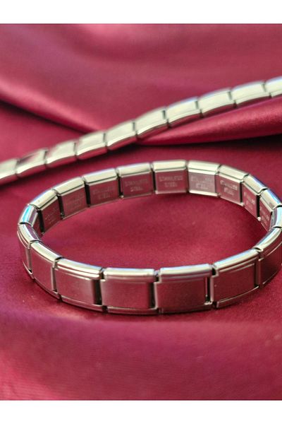 aayak&kabımofficial Italian Charm Steel Bracelet |   Stainless, Non-Tarnish, Unisex Use, Gift Accessory