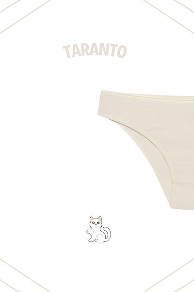MİSTİRİK Taranto Model Corduroy Ψηλόμεσο Αεριζόμενο Μαλακό Υφασμάτινο Σλιπ Εκρού Χρώμα