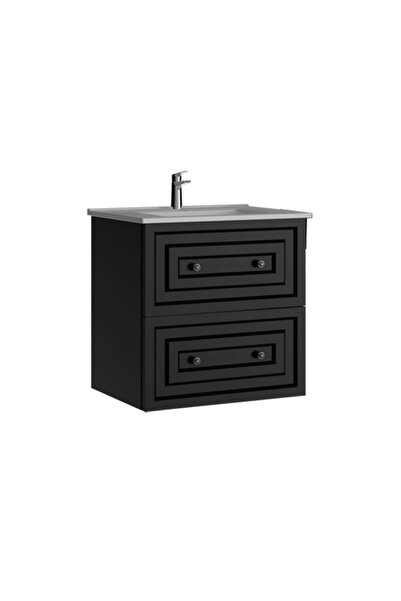 Creavit Kayra Lavabo Dolabı Çekmeceli 60cm Mat Antrasit