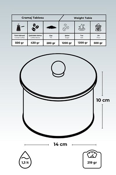EVLE Metal Multi-Purpose Textured Storage Container, Decorative Storage Box 14 Cm, City Er141-2f