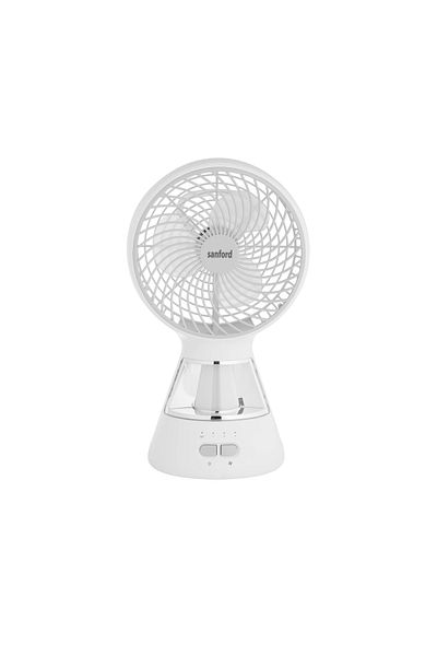 Sanford Sanford 6-Inch Rechargeable Table Fan with LED Light
