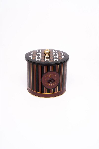 EVLE Circus Pattern Food Storage Container - Metal Storage Container 17.5 Cm X 15.5 Cm Er146-9e