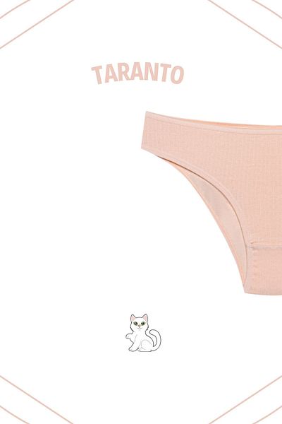 MİSTİRİK Taranto Model Corduroy Ψηλόμεσο Αεριζόμενο Μαλακό Υφασμάτινο Slip Εσώρουχα Χρώμα δέρματος
