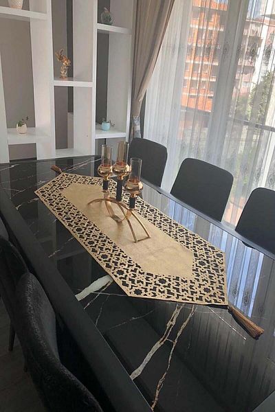 NURHAN HOME COLLECTION Τραπεζομάντιλο Runner Μοντέλο Seljuk Gold Color