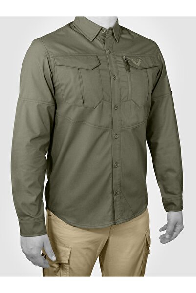 Mudeir Gömlek Barlas Açık Haki Taktik Tactical Outdoor Koruma Erkek Gömlek