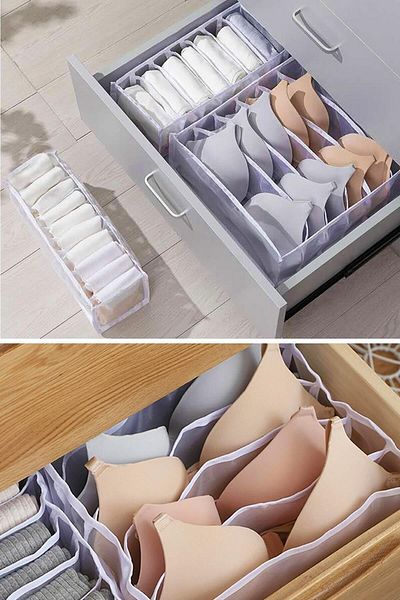 Helen's Home 8 Compartment Bra Organizer Accordion Cabinet and Drawer Organizer 113Fseri