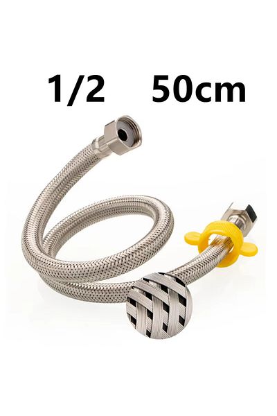 Choice 50cm 1/2 Inch Hot And Cold Water Faucet Inlet Hose 304 Stainless Steel Faucet Braided Water Pipe Wat