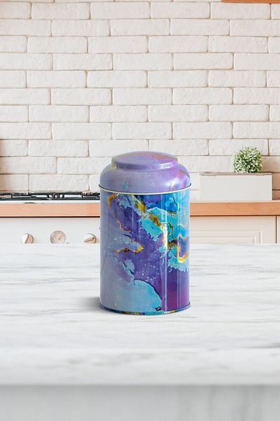 EVLE Ef115-f0 Liquid Purple Patterned Spice Bowl 1.1 Lt