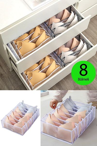 Helen's Home 8 Compartment Bra Organizer Accordion Cabinet and Drawer Organizer 113Fseri