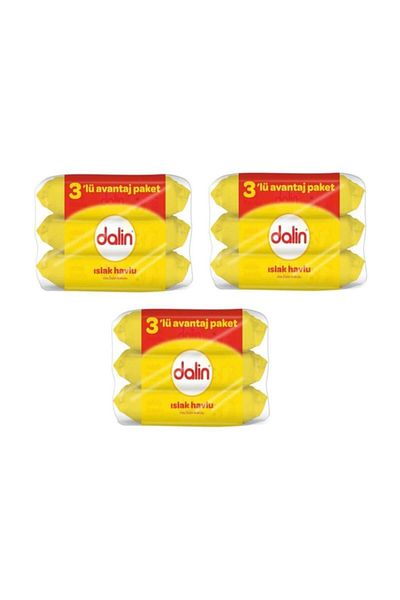 Dalin Wet Towel Wipes Classic Set of 9 (3Pcs*3Pk) 504 Sheets with Cover New