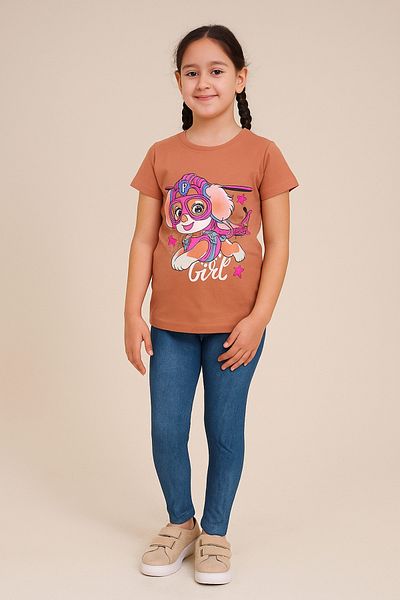Fox Moda Paw Patrol Lycra Tights Bottom Top Double Girl's Set