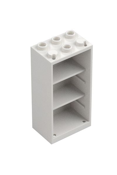 LEGO Accessory Moc Custom Minifigure Modular Building Building Office Room 2 X 3 X 5 White Cabinet