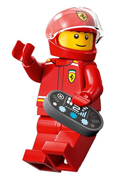 LEGO Accessory City Town Minifigure Minifigure Speed Champions Formula 1 F1 Driver Ferrari Driver