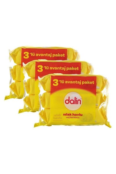 Dalin Wet Towel Classic 3X56 Pieces New with 3 Covers
