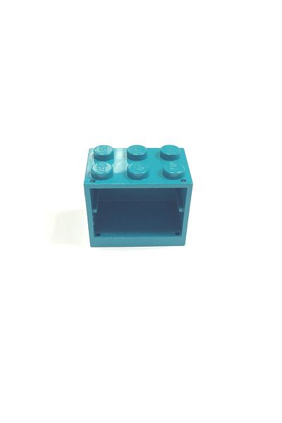 LEGO Accessory Moc Custom Container Cupboard 2 X 3 X 2 Turquoise Cabinet and Glass 1 Piece Will Be Sent