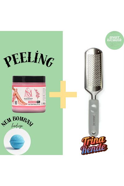 Trina Heel Scraper + Chalcedony Peeling + Moisture Bomb |   Foot Care Set |   Manicure Pedicure |