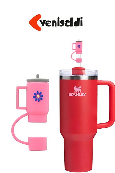Yenigeldi 1 Piece Pink Thermos (10mm) Straw Stopper/ Straw Stopper